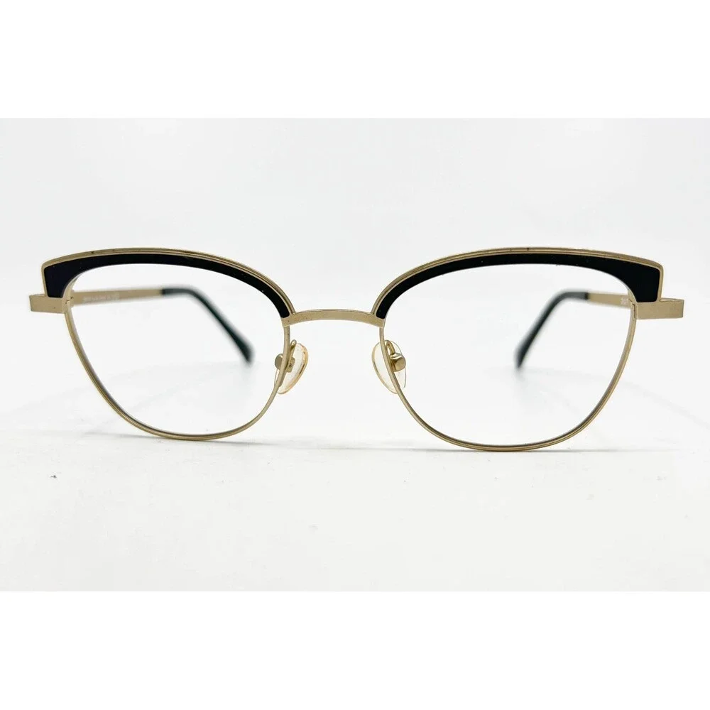 Dutz Eyewear DZ700 Frames Womens Gold Black Cat Eye 48-20-140